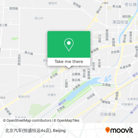 北京汽车(恒盛恒远4s店) map