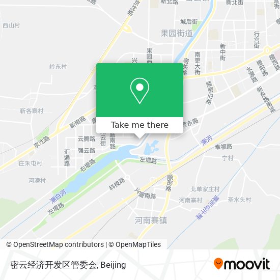 密云经济开发区管委会 map