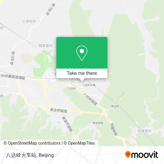 八达岭火车站 map