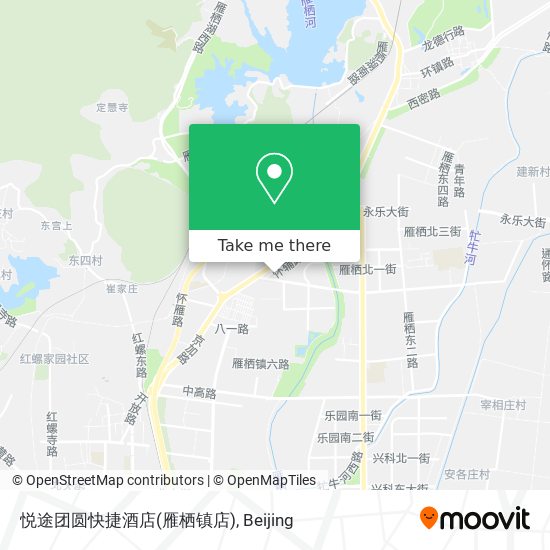 悦途团圆快捷酒店(雁栖镇店) map