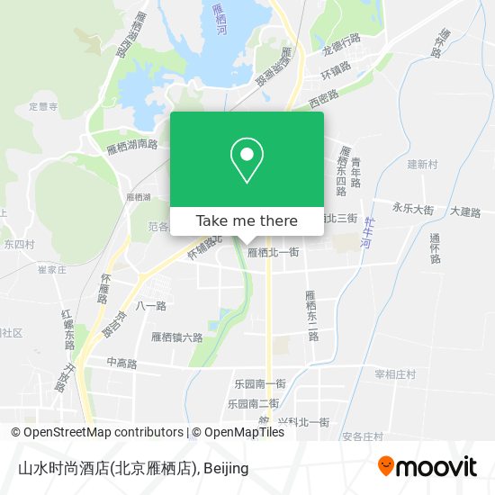 山水时尚酒店(北京雁栖店) map