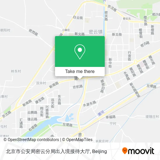 北京市公安局密云分局出入境接待大厅 map