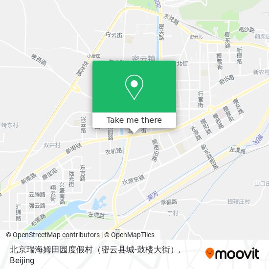 北京瑞海姆田园度假村（密云县城-鼓楼大街） map