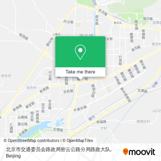 北京市交通委员会路政局密云公路分局路政大队 map