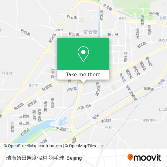 瑞海姆田园度假村-羽毛球 map