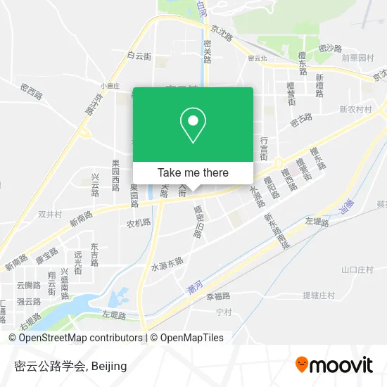 密云公路学会 map