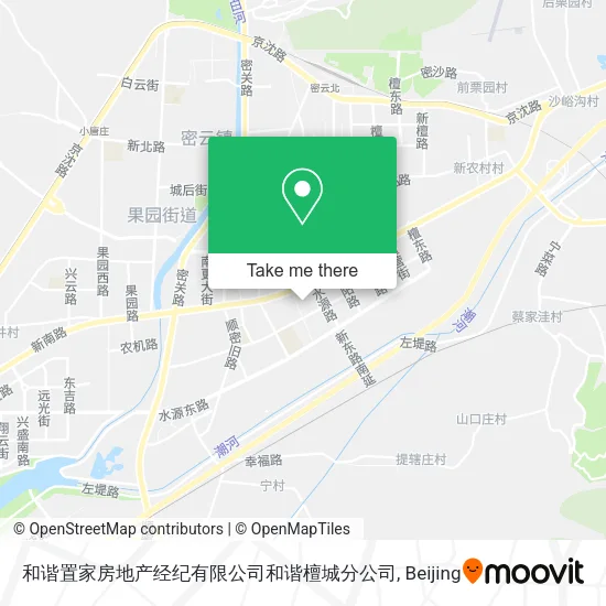 和谐置家房地产经纪有限公司和谐檀城分公司 map