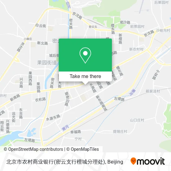 北京市农村商业银行(密云支行檀城分理处) map