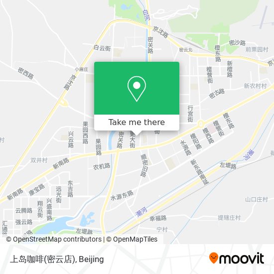 上岛咖啡(密云店) map