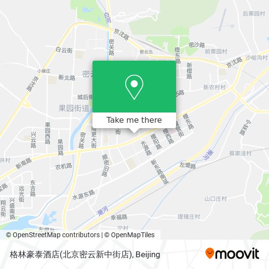 格林豪泰酒店(北京密云新中街店) map