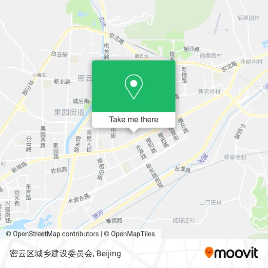 密云区城乡建设委员会 map