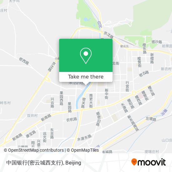 中国银行(密云城西支行) map