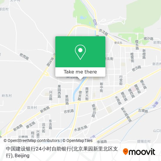 中国建设银行24小时自助银行(北京果园新里北区支行) map