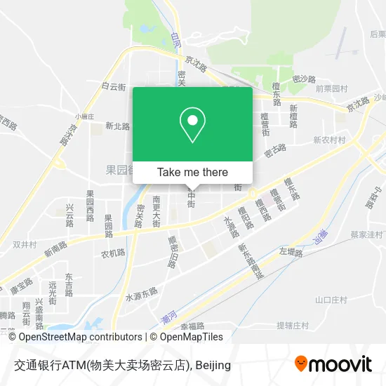 交通银行ATM(物美大卖场密云店) map