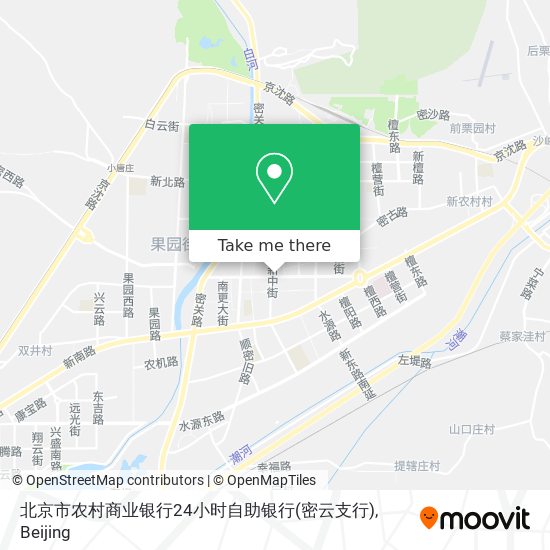 北京市农村商业银行24小时自助银行(密云支行) map