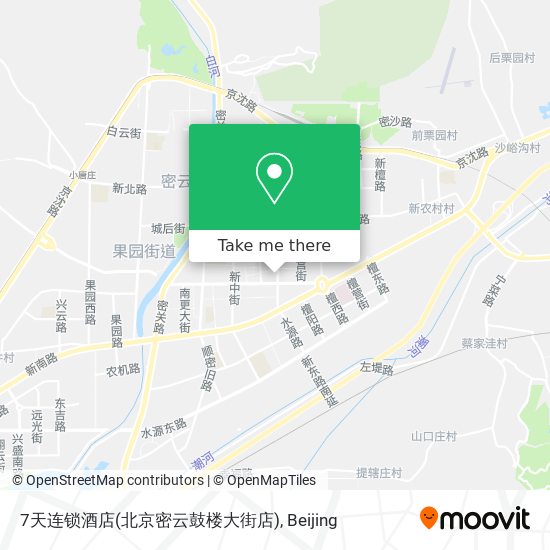 7天连锁酒店(北京密云鼓楼大街店) map