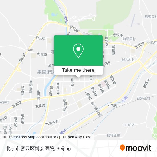 北京市密云区博众医院 map