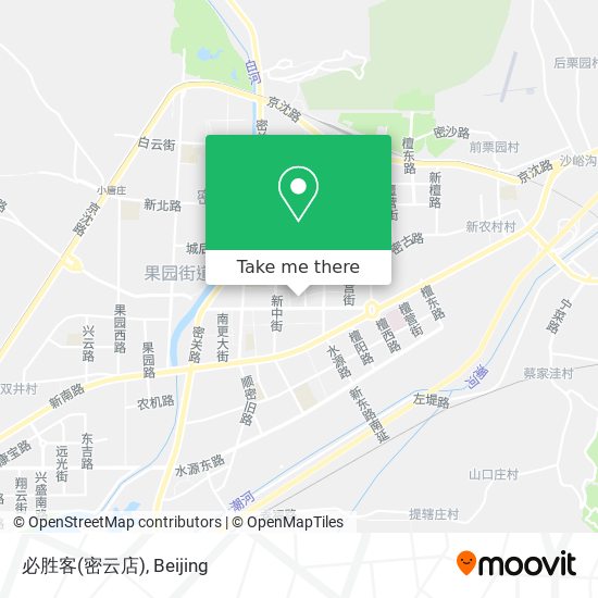 必胜客(密云店) map