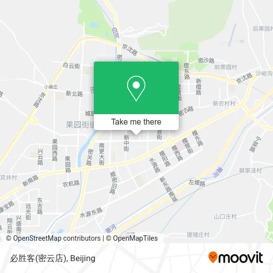 必胜客(密云店) map