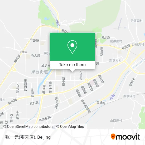 张一元(密云店) map