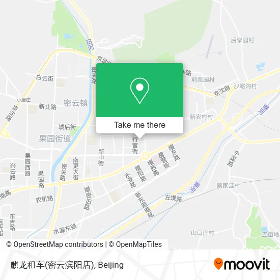 麒龙租车(密云滨阳店) map
