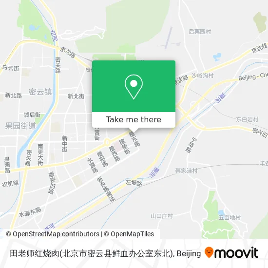 田老师红烧肉(北京市密云县鲜血办公室东北) map