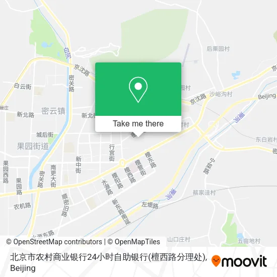 北京市农村商业银行24小时自助银行(檀西路分理处) map