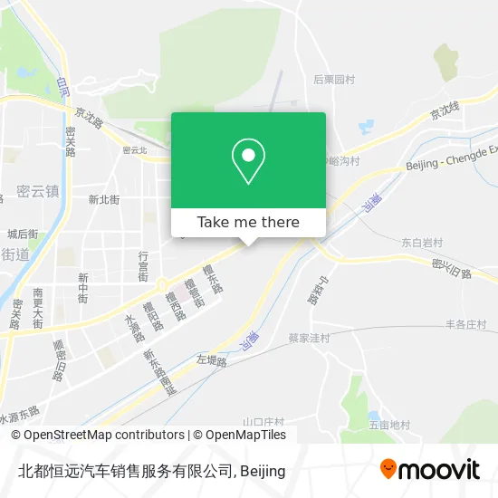 北都恒远汽车销售服务有限公司 map