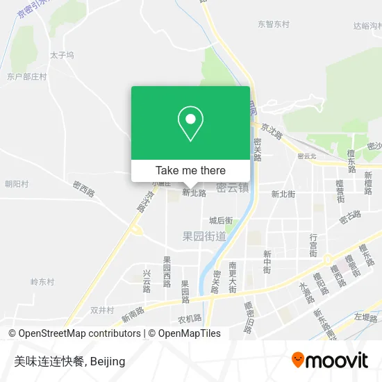 美味连连快餐 map