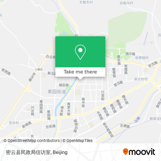 密云县民政局信访室 map
