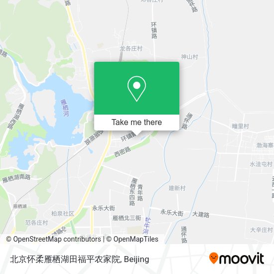 北京怀柔雁栖湖田福平农家院 map