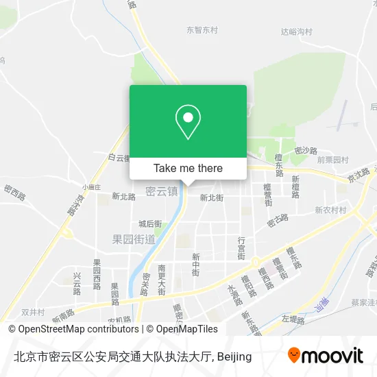 北京市密云区公安局交通大队执法大厅 map