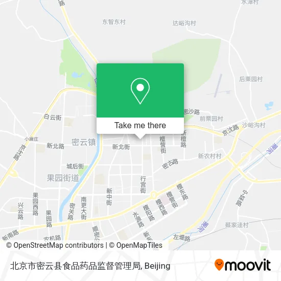 北京市密云县食品药品监督管理局 map