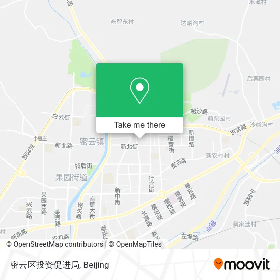 密云区投资促进局 map