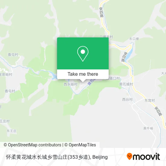 怀柔黄花城水长城乡雪山庄(353乡道) map