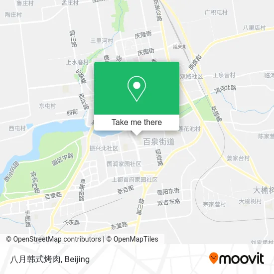 八月韩式烤肉 map