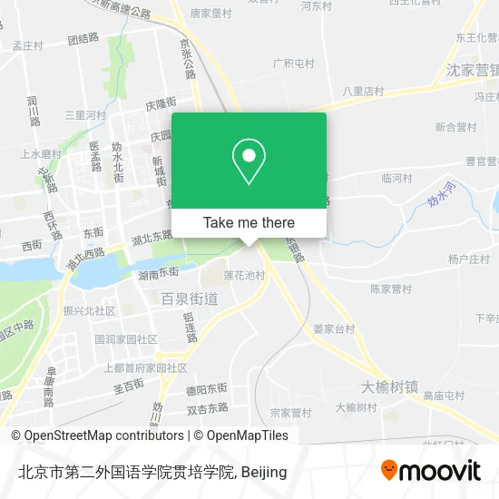 北京市第二外国语学院贯培学院 map