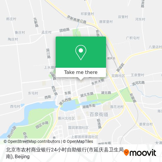 北京市农村商业银行24小时自助银行(市延庆县卫生局南) map