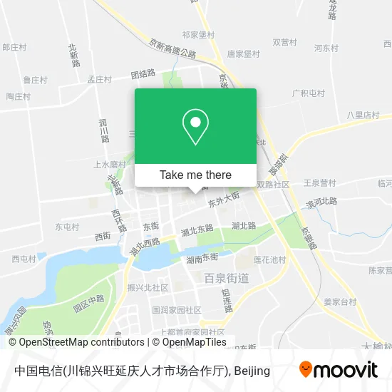 中国电信(川锦兴旺延庆人才市场合作厅) map