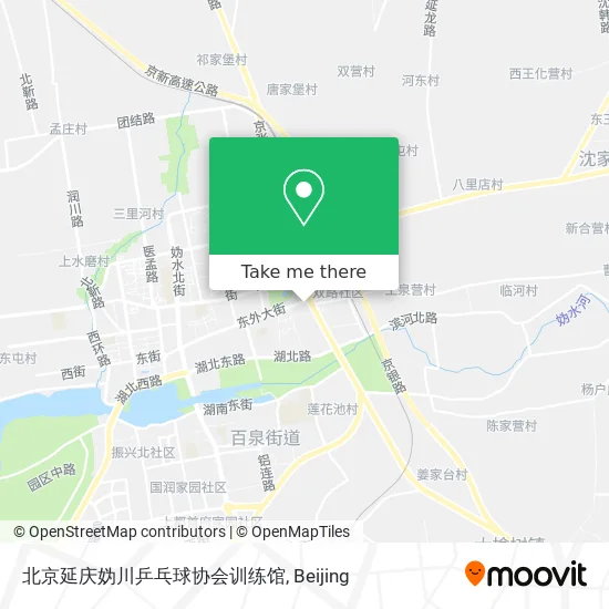 北京延庆妫川乒乓球协会训练馆 map