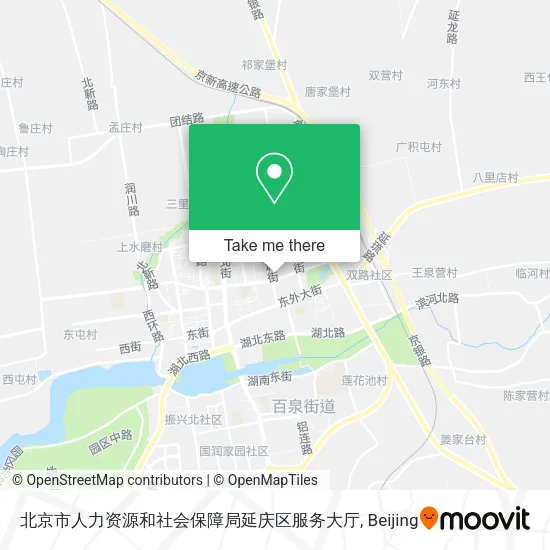 北京市人力资源和社会保障局延庆区服务大厅 map