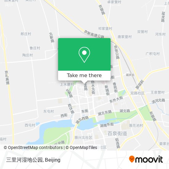 三里河湿地公园 map
