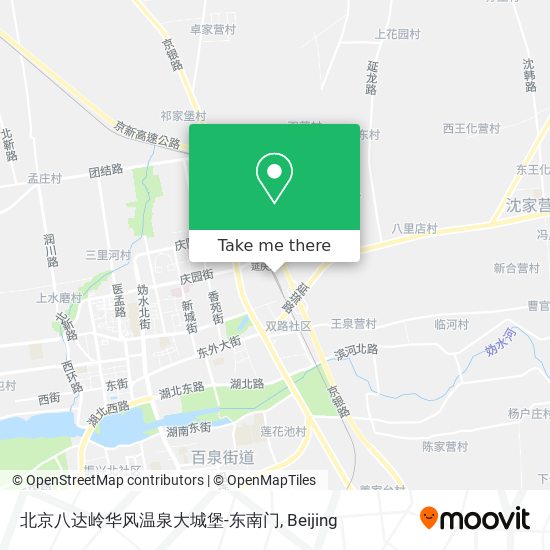 北京八达岭华风温泉大城堡-东南门 map