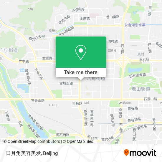 日月角美容美发 map