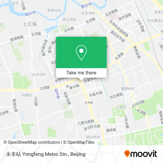 永丰站 Yongfeng Metro Stn. map