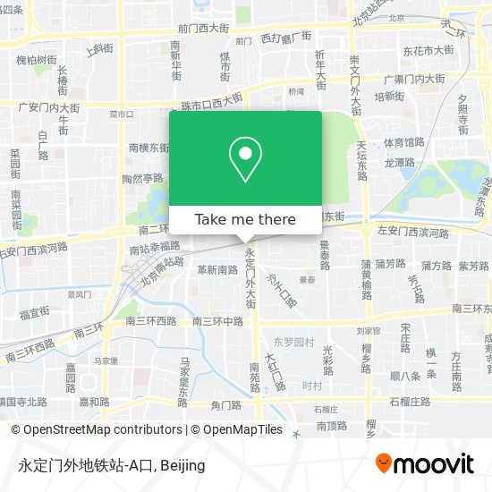 永定门外地铁站-A口 map