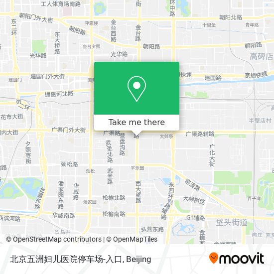 北京五洲妇儿医院停车场-入口 map