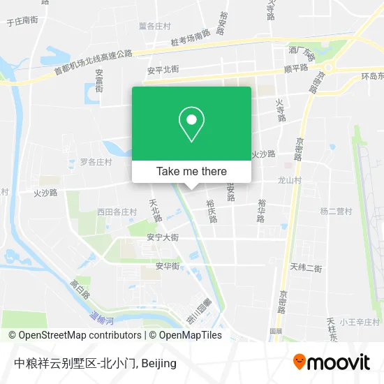 中粮祥云别墅区-北小门 map