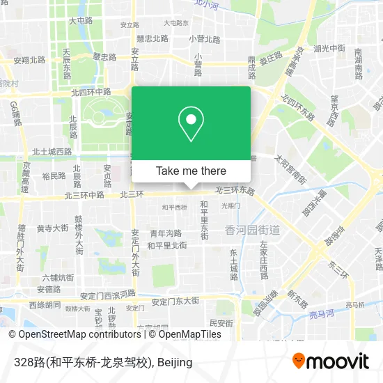 328路(和平东桥-龙泉驾校) map