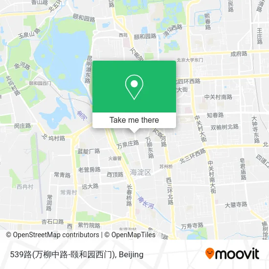 539路(万柳中路-颐和园西门) map